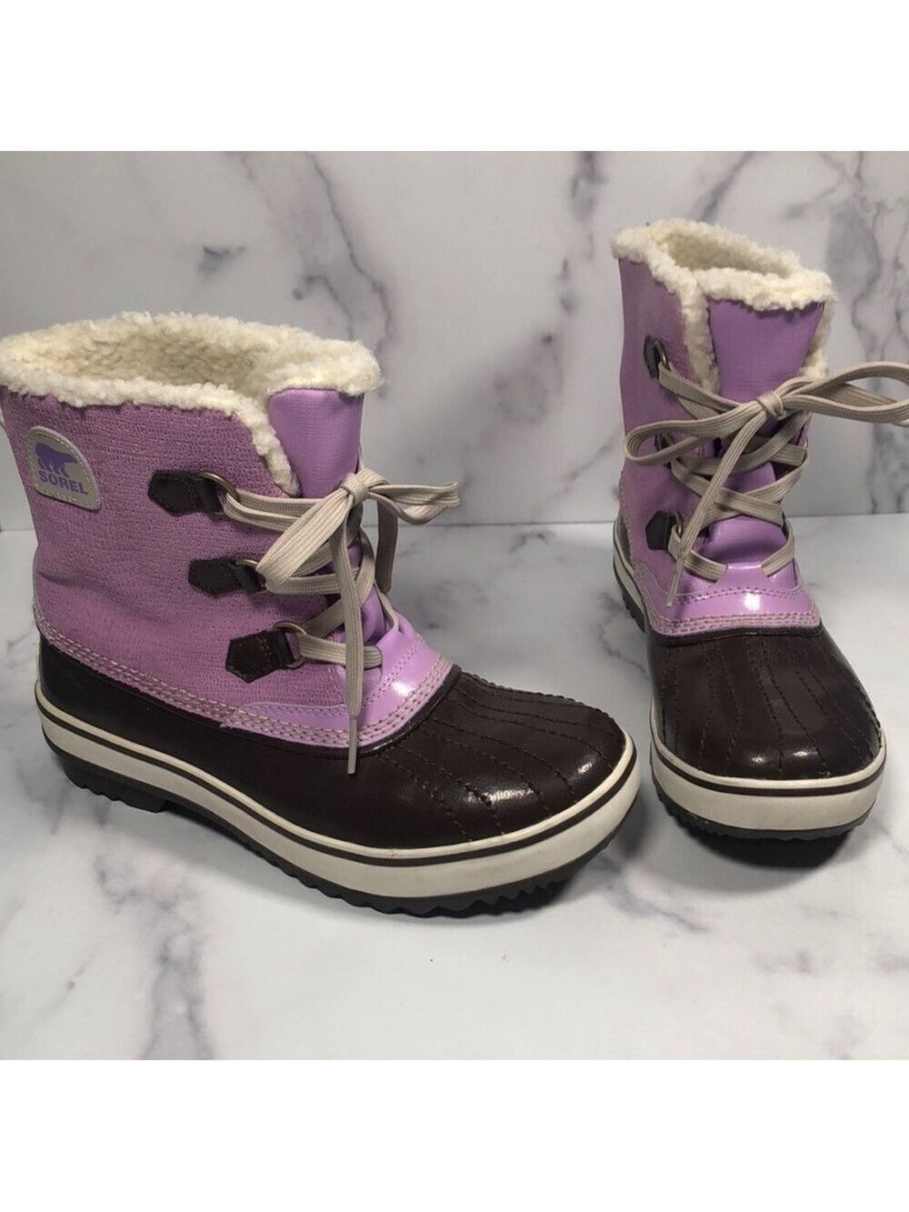 Sorel Tivoli Mid Waterproof Snow Duck Boots Lavender Women's US 5